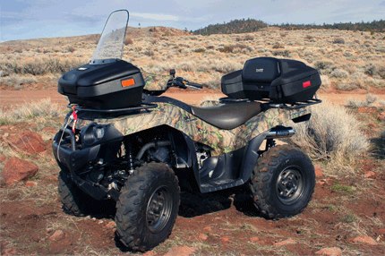 ATV in desert with accessories