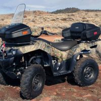 ATV in desert with accessories